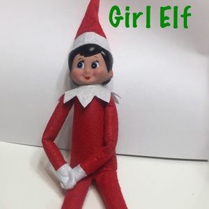 Elf on the Shelf Other - Christmas Elf Girl with Dark Brown/Black Hair Elf on the Shelf Other - Christmas Elf Girl with Dark Brown/Black Hair